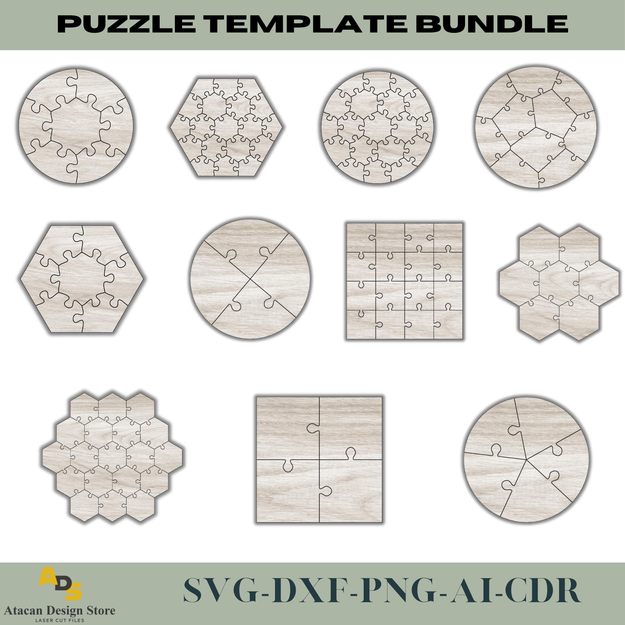 Design Puzzles Customizable Puzzle Templates - Unique Jigsaw Laser Cut Puzzle Designs ...