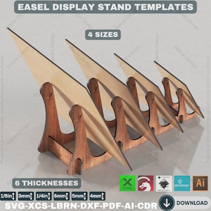 Supporto per piastra con cornice tagliata al laser / Vettori tagliati al laser / Portafoto / Espositore / File tagliati al laser ADS080