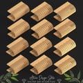 Laser cutting files for Bending Wood / Wooden Patterns for Bracelet making / Flexible Living Hinge Templates 306