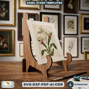 Easel Stand Templates / Art Display Stand / Wedding Sign Holder 087