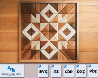 Heritage Woodwork Barn Quilt Pattern Collection - Multi-Format Quilt Block Laser Files 404