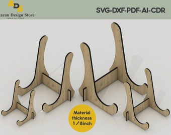 Laser Cut Frame Plate Stand / Wektory wycinane laserowo / Uchwyt fotograficzny / Stojak na wyświetlacz / Pliki wycinane laserowo ADS080