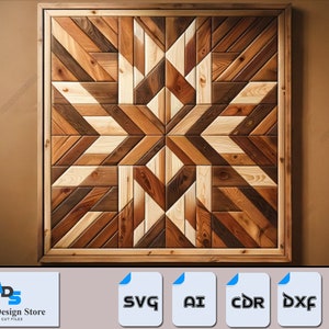 Rustic Charm Barn Quilt Patterns Bundle - Premium Svg, Dxf ,pdf, Ai ...