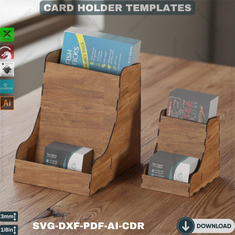 Elegant Business Card and Flyer Stand for Laser Cutting Machines - Professional Display 477 image 3