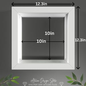 10x10-Zoll-Schattenbox-Rahmen-SVG-Vorlage - DIY-Kartonrahmen SVG - Perfekt für Cricut & Silhouette, einfache Bewertungsoptionen 688