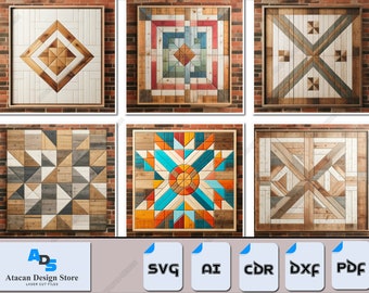 Elegant Barn Quilt Block Patterns | Signature Collection for Laser Cutting 468