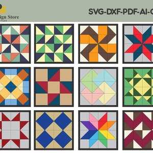 Barn Quilt Svg cut files / Arrow Quilt Pattern / Barns Frames / Wooden Wall Art Mega Bundle ADS146