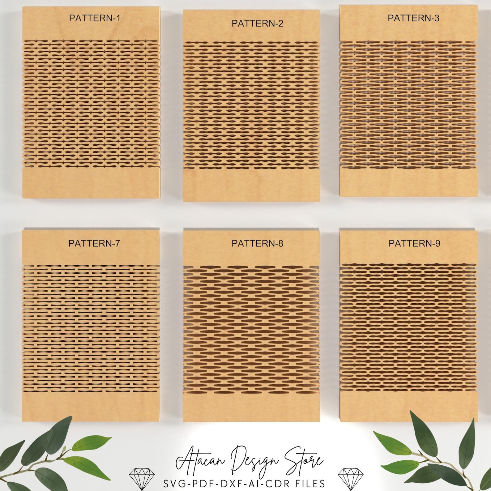 Versatile Living Hinge Set - 30 Flexible Laser Cut Patterns for DIY ...