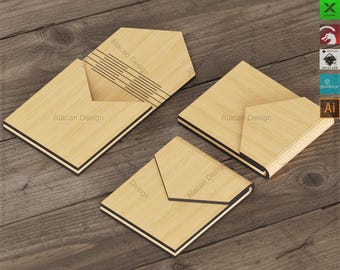 Wooden Gift Card Holder Envelope Templates for Laser Cutting DIY Wallet Cash Crafts and Custom Gifts 897