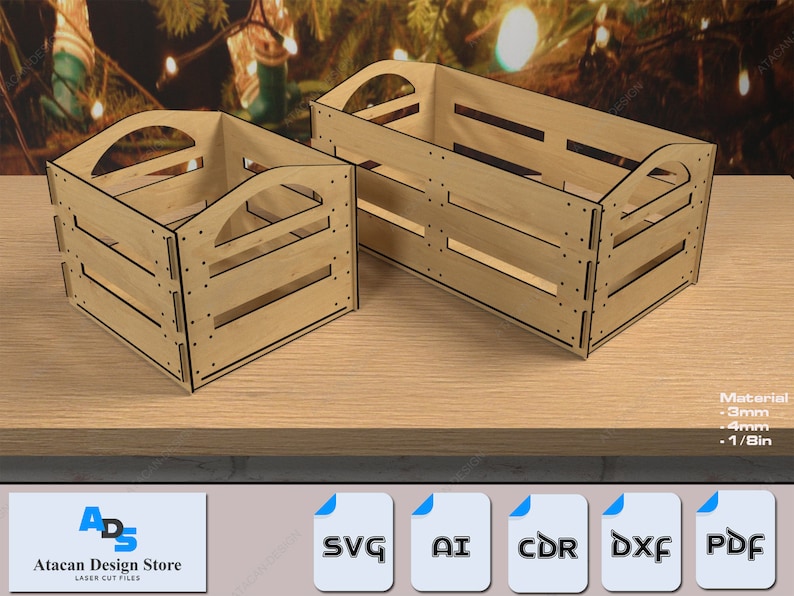 Wooden Laser Cut Boxes / Box SVG Templates / Glowforge Box Cut Plans ...