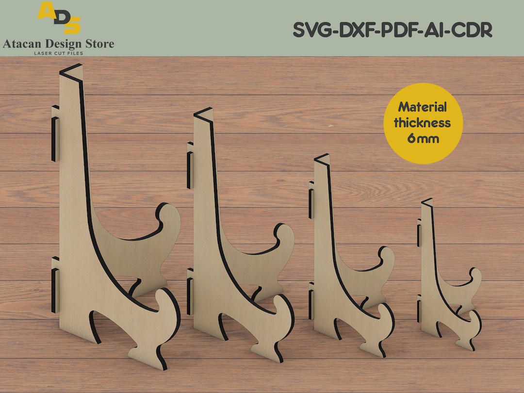 Laser Cut Easel Stands Easel SVG Laser File Compatible With Xtool, Lightburn, 078 Etsy