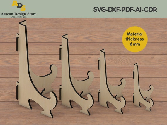 Mini Easel Stand Laser Cut Files Svgdxfpdfai Instant Download 