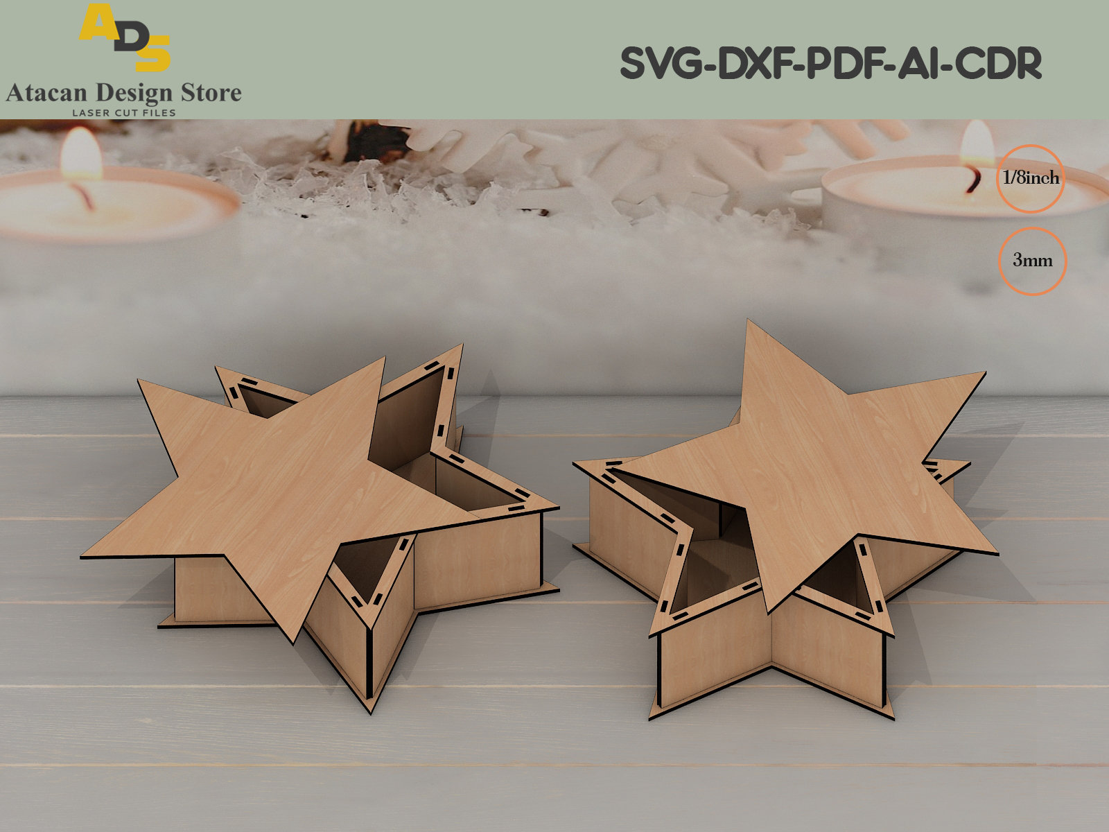 Star Box Laser Cut Files / Glowforge SVG / Laser Box Files - Etsy Australia
