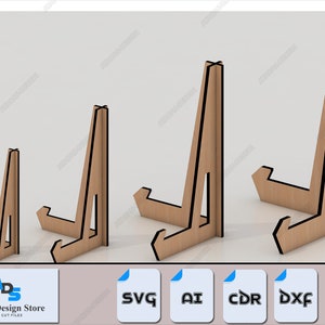 1/4 Inch Easel Plate Stand | Laser Cut File for Picture Frame & Photo Holder Display 425