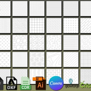 幾何学的シームレスパターン / 白黒幾何学的形状 / 装飾線 / グラフィックデザイン SVG DXF Ai CDR 334