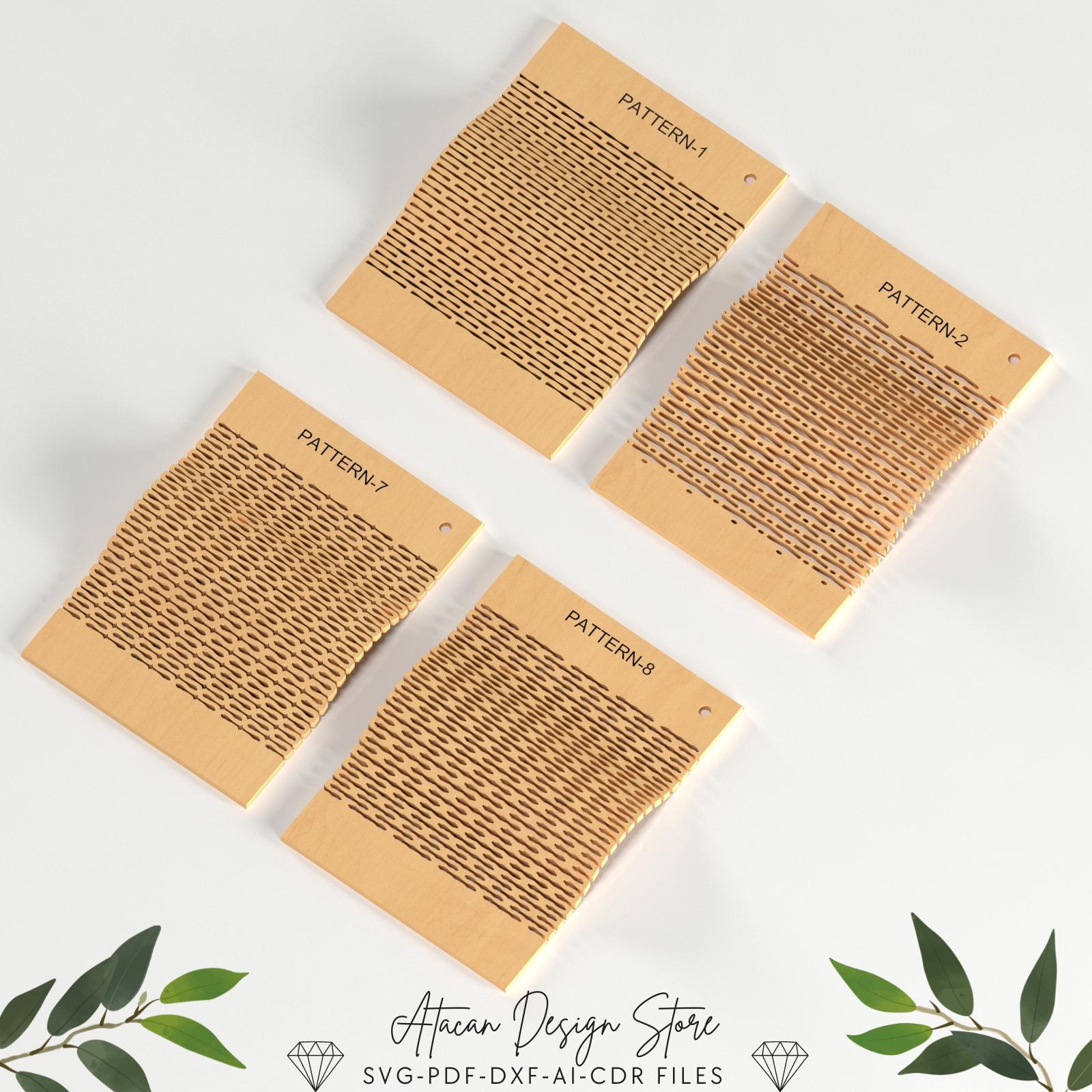 Versatile Living Hinge Set - 30 Flexible Laser Cut Patterns for DIY ...