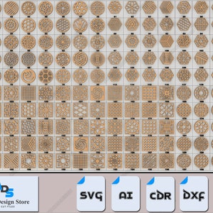 Set da 200 sottobicchieri/bellissimi sottobicchieri in legno tagliato al laser, collezione 469
