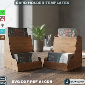 Eleganter Visitenkarten- und Flyerständer für Laserschneidmaschinen - Profi Display 477