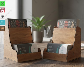 Elegant Business Card and Flyer Stand for Laser Cutting Machines - Professional Display 477