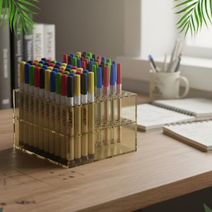 Laser Cut Paint Stifthalter - Perfekter Organizer für Stifte, Bleistifte und Marker in Zwei Größen 670