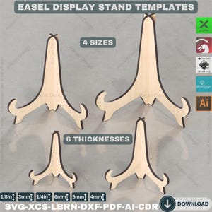 Easel Plate Stand Laser Cut File | Picture Frame Stand | Photo Holder & Display 436
