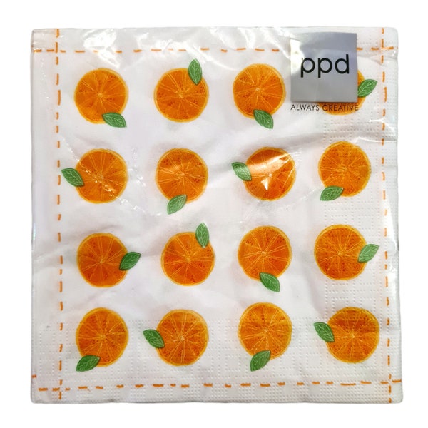 20 x PPD Oranges Fruit Paper Napkins 33cm 3ply Serviettes Tissues Party Decoupage Art Craft Picnic BBQ