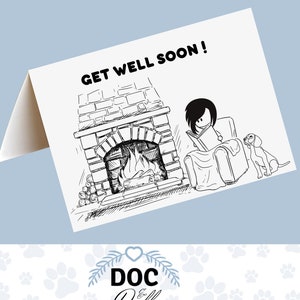 Imprimable carte de rétablissement, cartes de vœux de rétablissement pdf, cartes à imprimer, carte d'amoureux des chiens, carte de vœux bricolage, carte de rétablissement de bientôt pdf