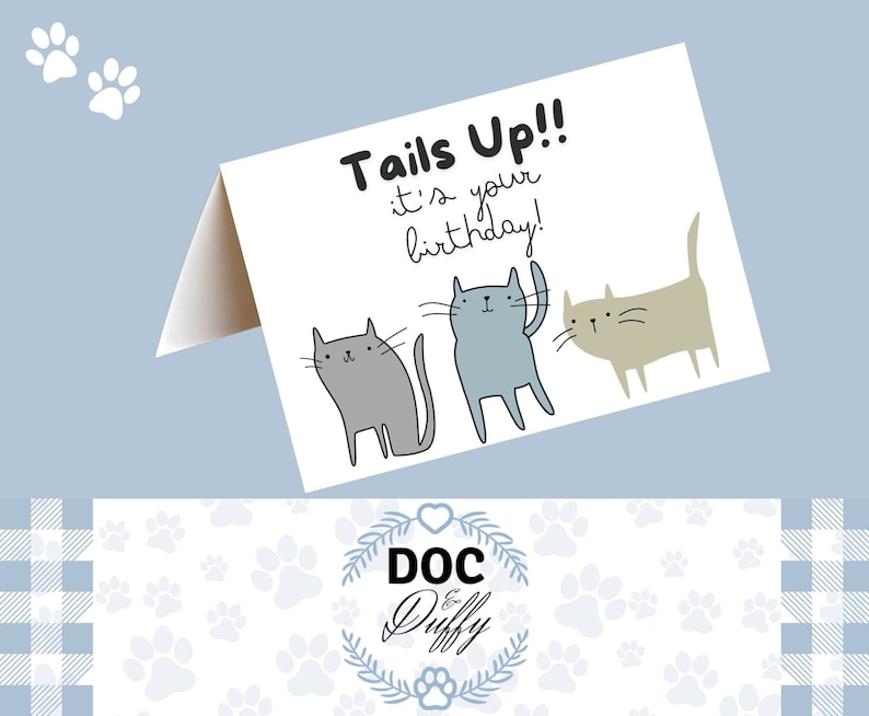 Cat Birthday Card Pdf, Birthday Card for Mom, Cat Lovers Birthday Card ...