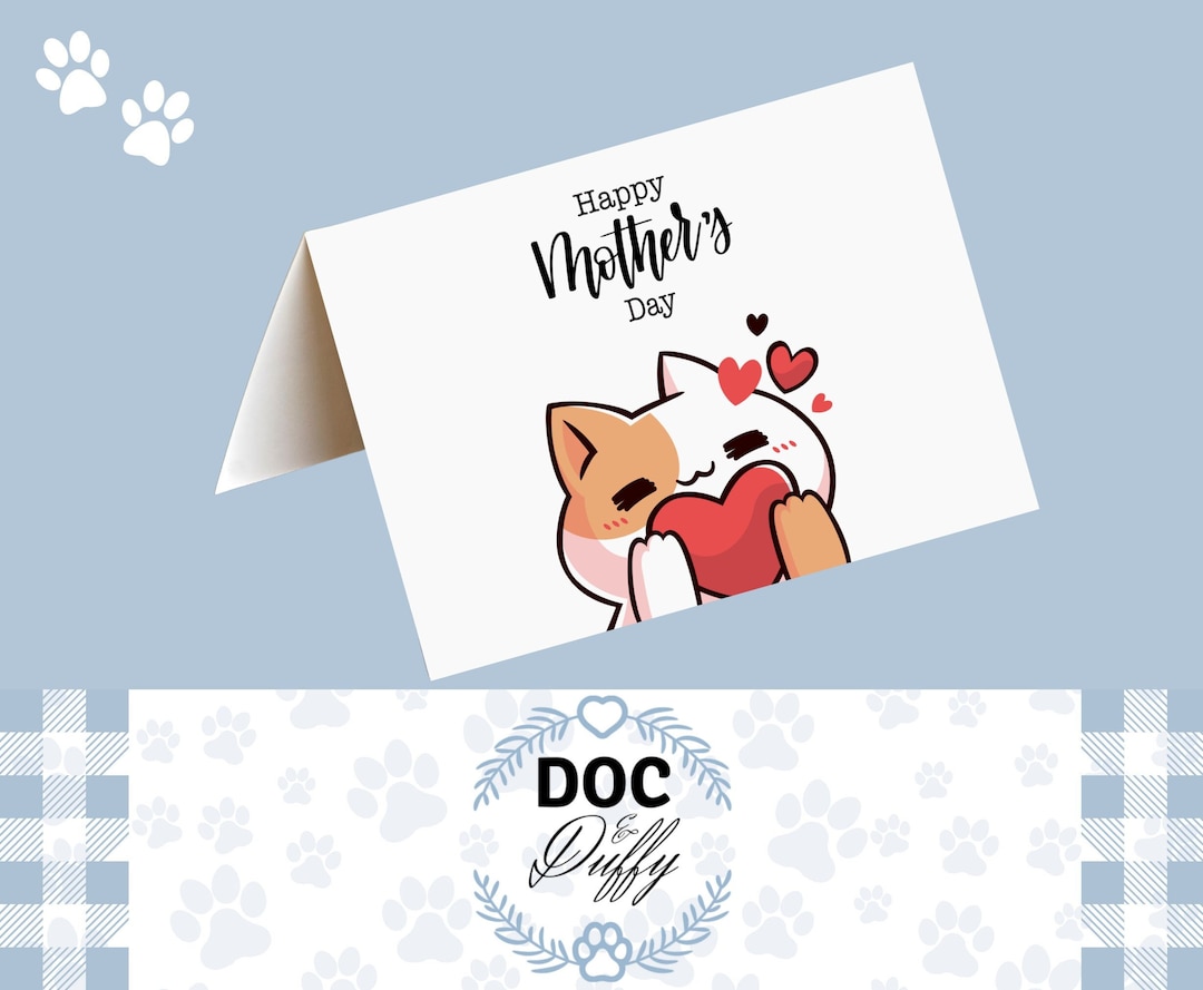 Happy Mother's Day From the Cat Card, Printable Mothers Day Greeting ...