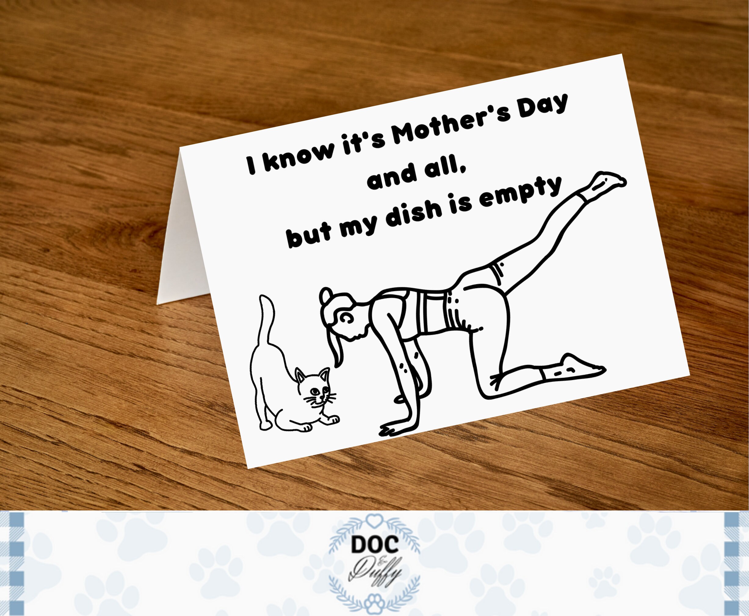 Mother's Day Cat Card, Mothers Day Card for Cat Moms, Printable Mothers ...