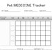Pet Medicine Tracker, Dog Medication Tracker Printable, Cat Medication ...