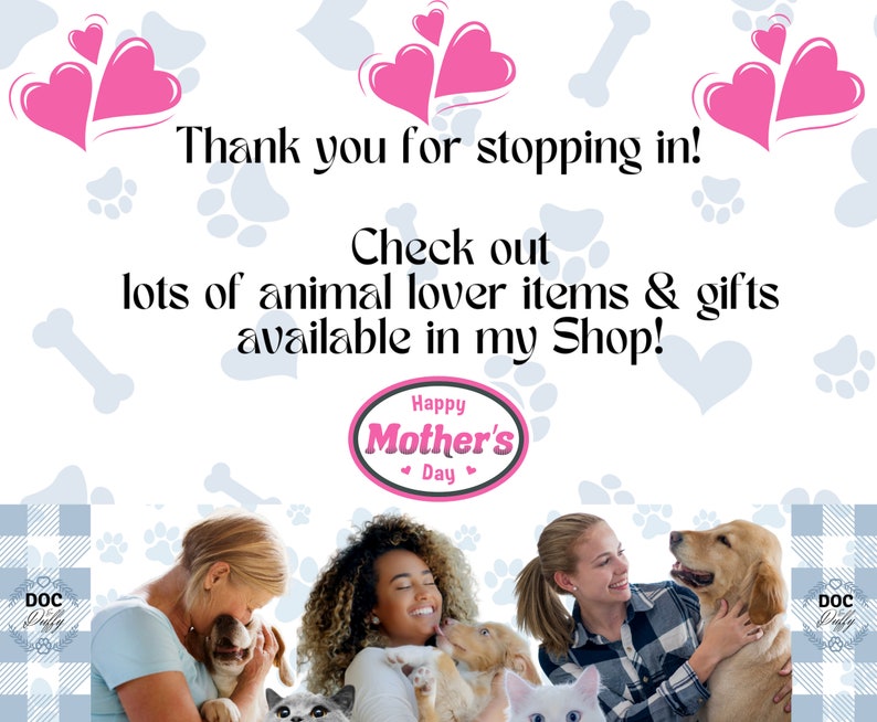 Dog Card for Mother's Day Printable Happy Mother's - Etsy