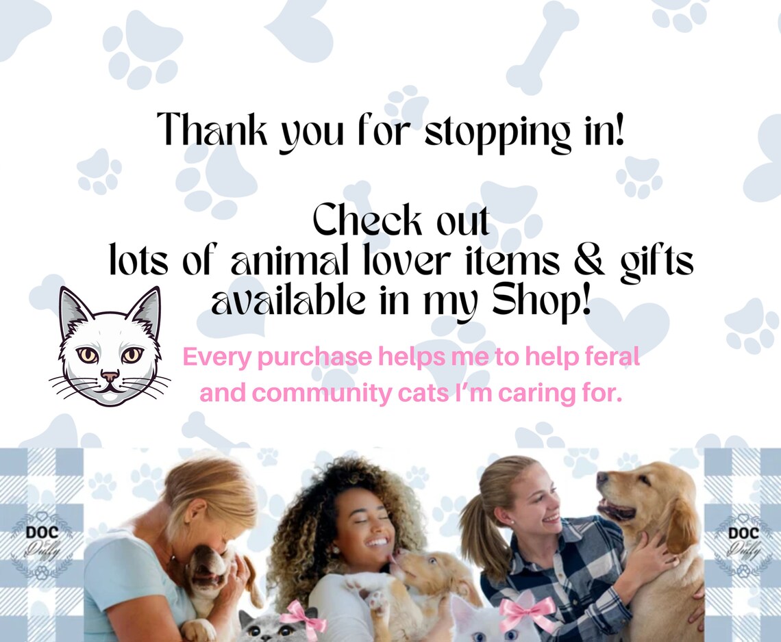 Cat Birthday Card Pdf, Birthday Card for Mom, Cat Lovers Birthday Card ...