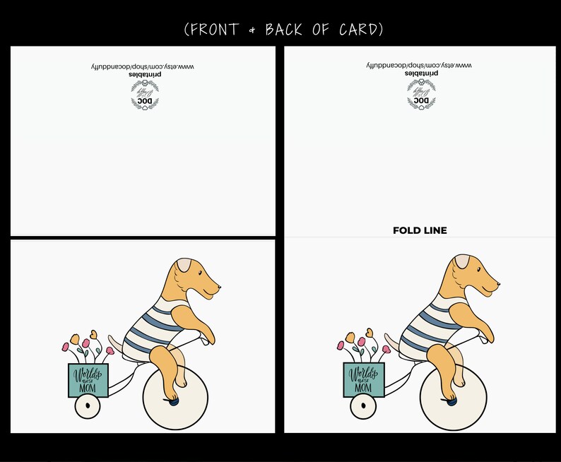 Happy Mother's Day Card From the Dog, Printable Mothers Day Greeting ...