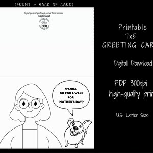 Dog Card for Mother's Day Printable, Happy Mother's Day Card From the ...