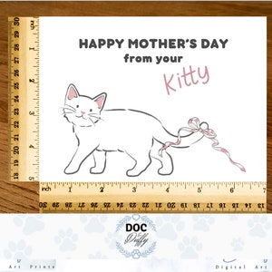 Downloadable Mother's Day Card, Mothers Day Card for Cat Mom, Printable ...