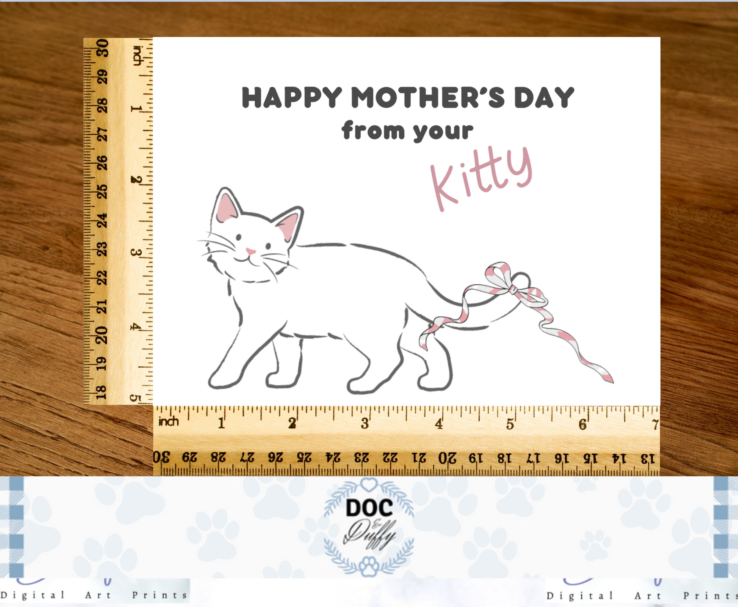 Funny Cat Mom Mother's Day Card: Printable PDF Greeting Card - Etsy