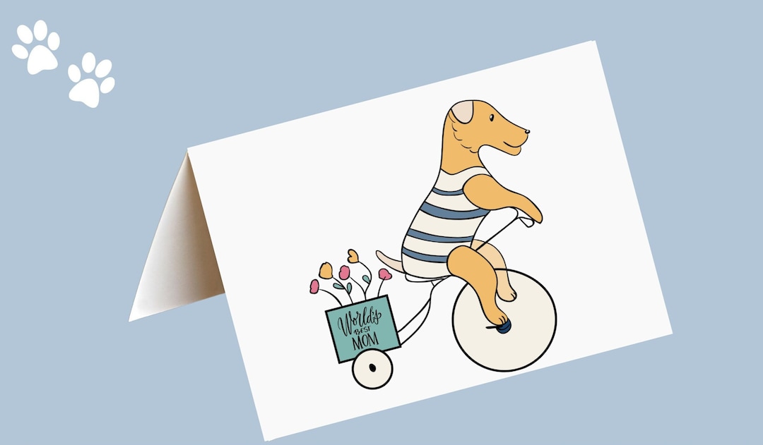 Happy Mother's Day Card From the Dog, Printable Mothers Day Greeting ...