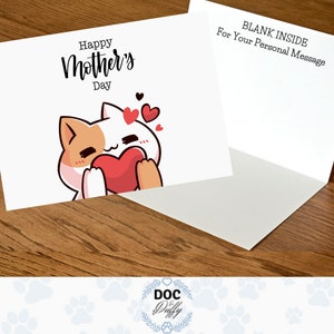 Happy Mother's Day From the Cat Card, Printable Mothers Day Greeting ...