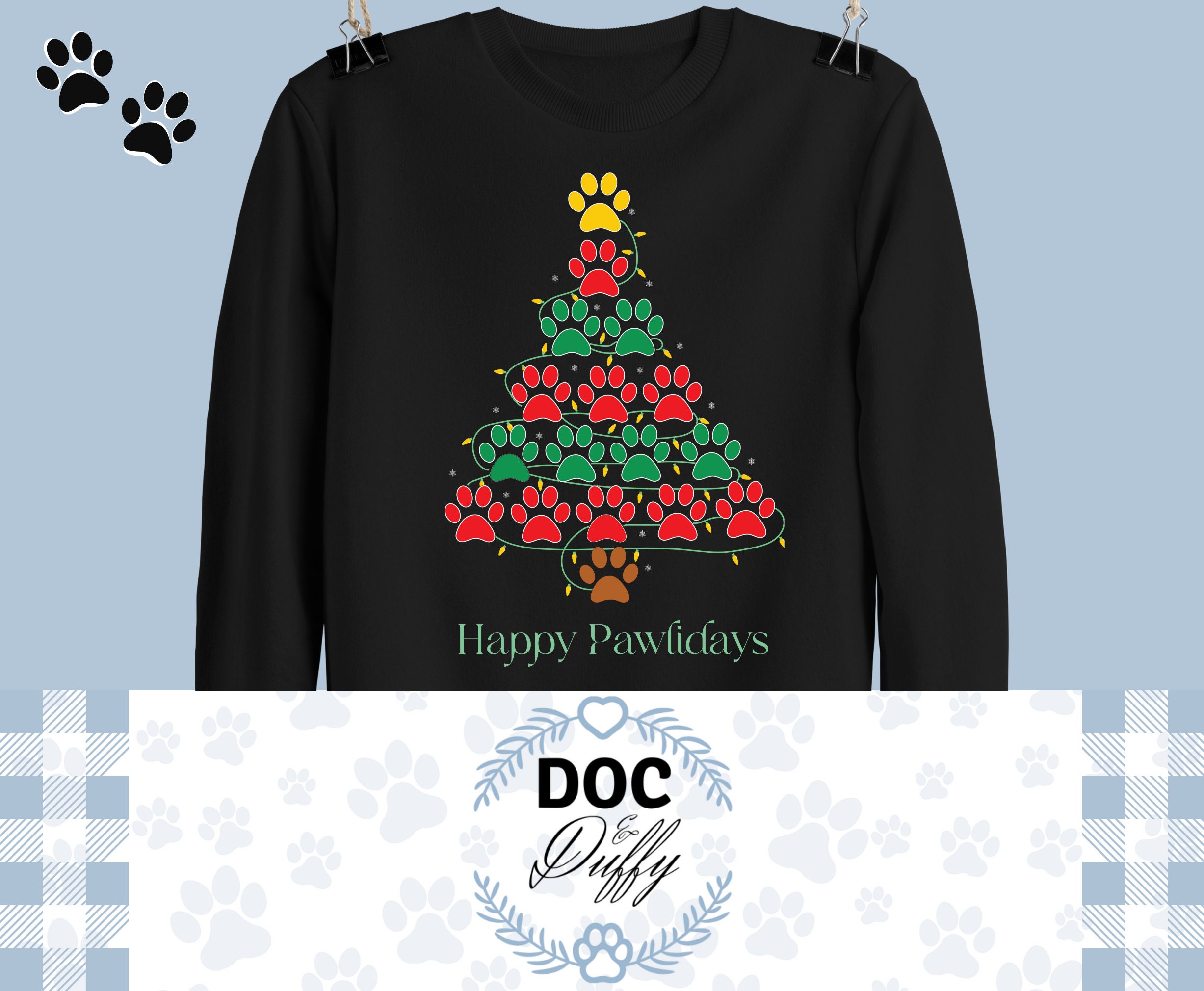 Glitter Sparkling Rhinestone Christmas Hat Snowflake Paw Print Hoodie Dog And Owner Matching Outfits