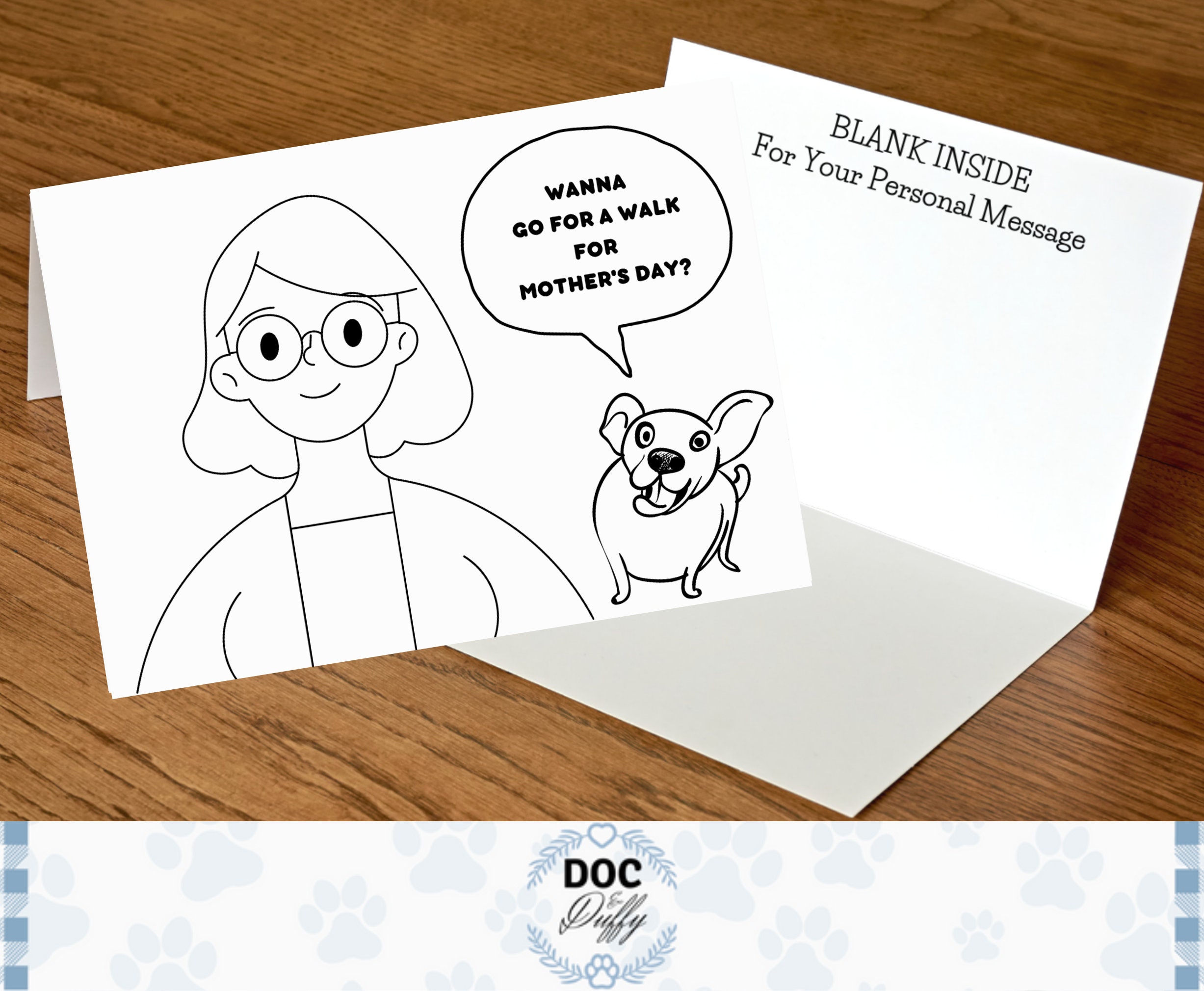 Dog Card for Mother's Day Printable Happy Mother's - Etsy