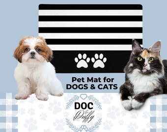 Cat or Dog Placemat, Cat Food Mat, rubber dog mat, dog and cat food mat, dog food mat, mat for pet food and water, dog bowl mat, pet gifts