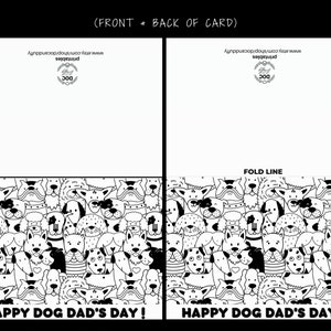 Printable Dog Dad's Day Card, Printable Fathers Day Greeting Cards, Dog ...