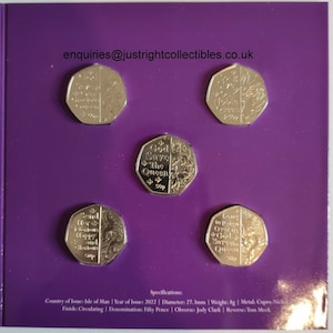 Platinum Jubilee 50p Coin SET Queen Elizabeth ii coin set 5 coins rare