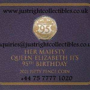 Queen Elizabeth 95th Birthday 50p Coloured coin Queen Elizabeth II Rare coin