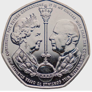 2022 Gibraltar Ende und Beginn einer Ära 50p Münze