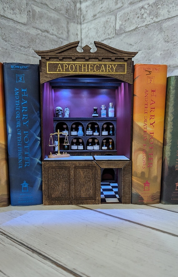 Apothecary book nook SVG laser file  ~ Potions store digital file.