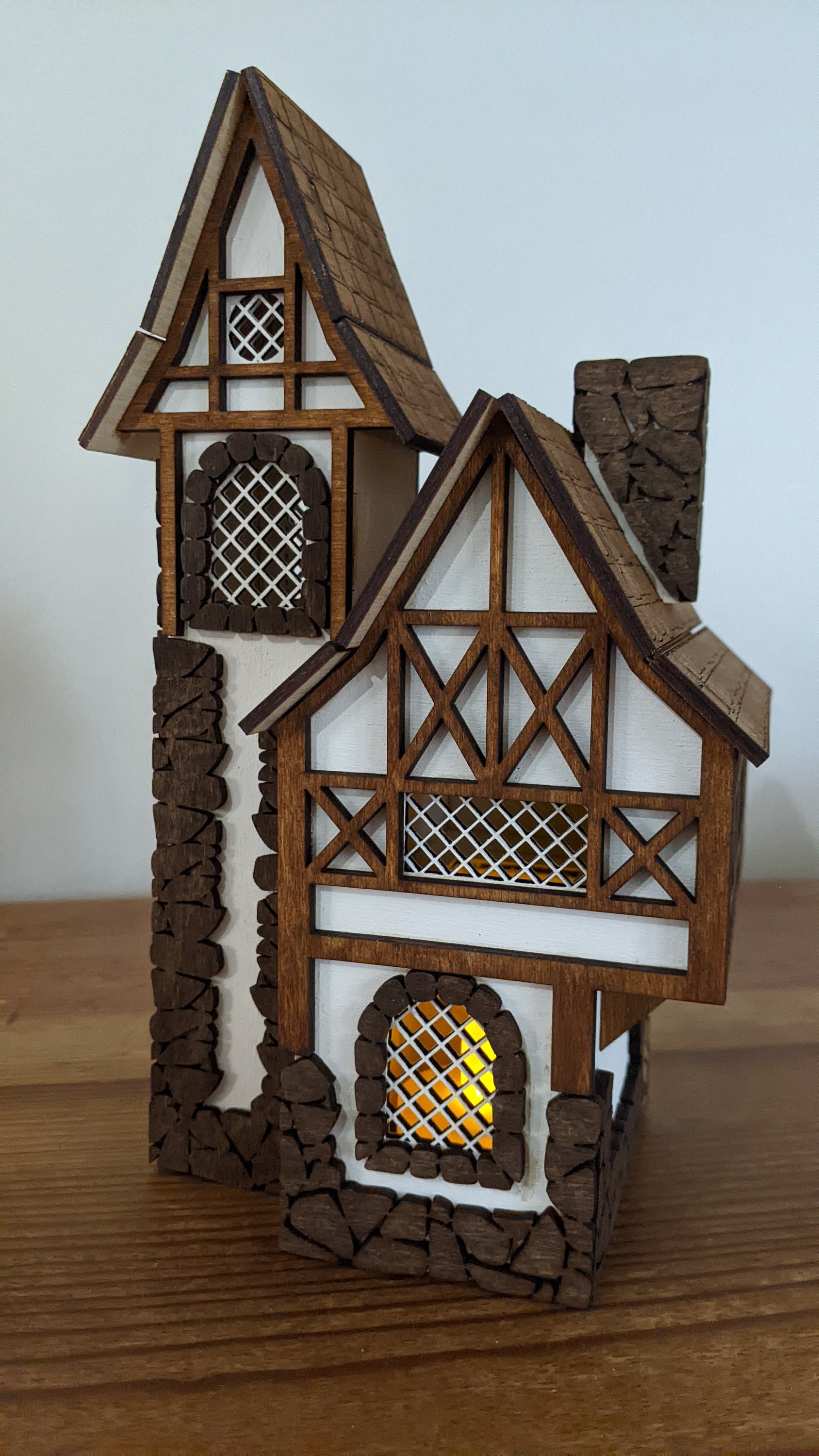 Medieval House Laser Cut DIY Kit Tea Light Holder Home Etsy