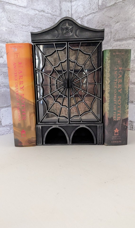 Witches' Potion cabinet book nook SVG fie, Apothecary, Curiosity cabinet digital laser file.