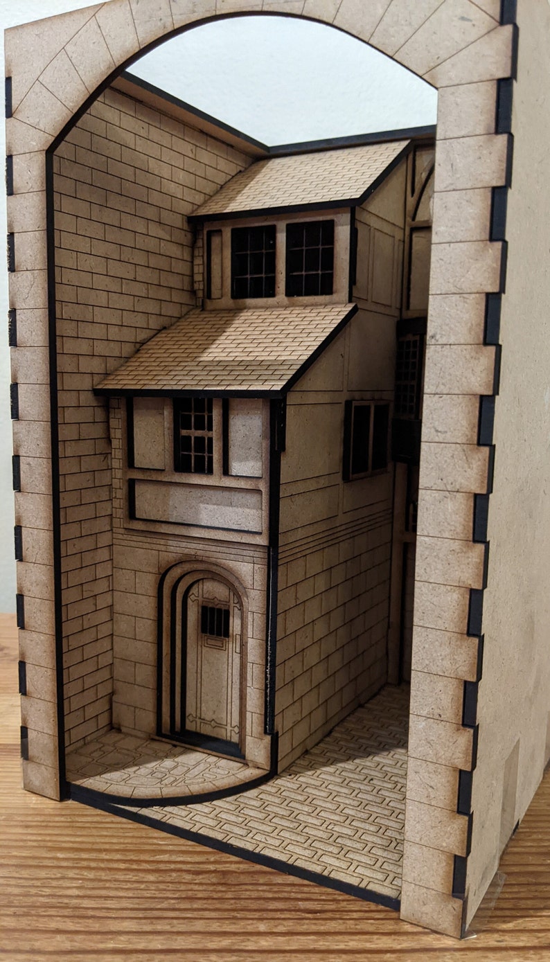 Tudor Alley Book Nook DIY Kit Bookshelf Insert Etsy
